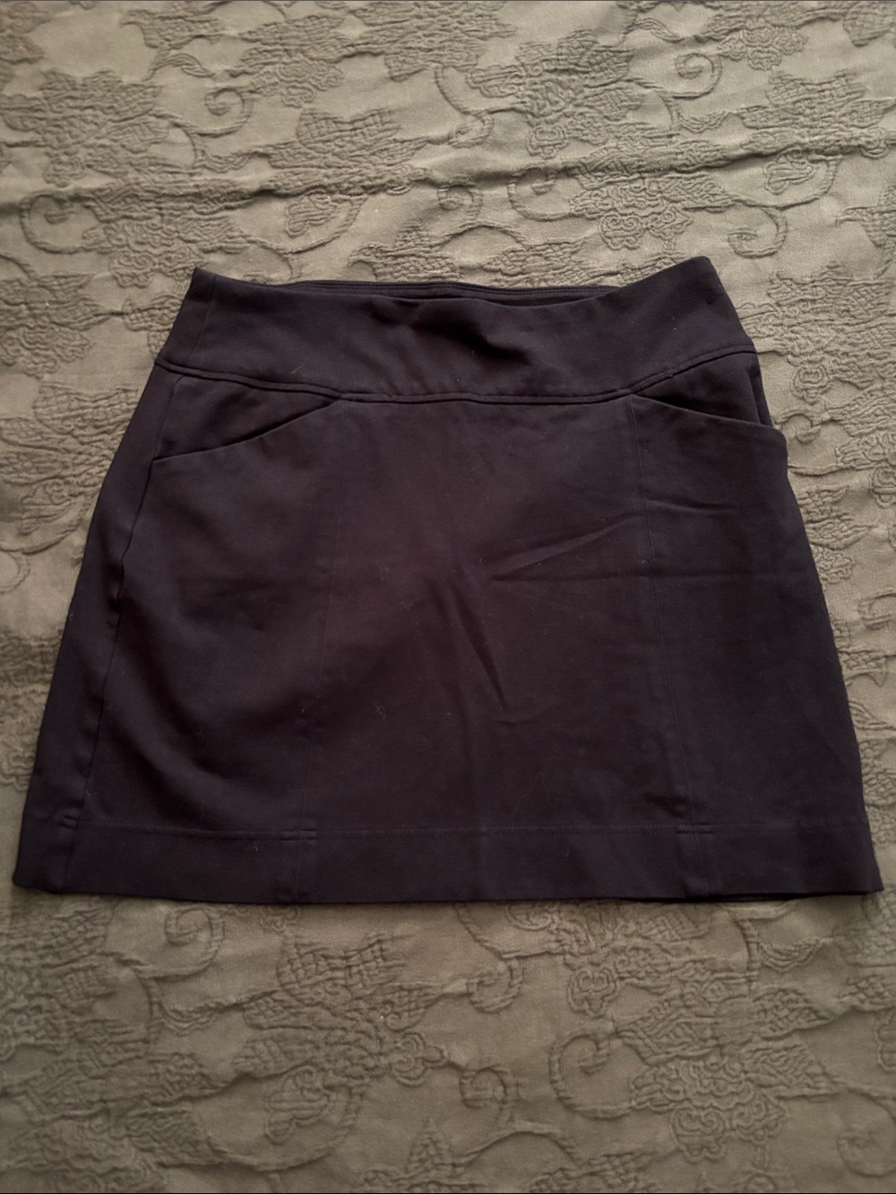 Charter Club Black Mini Skirt with Hip Pockets